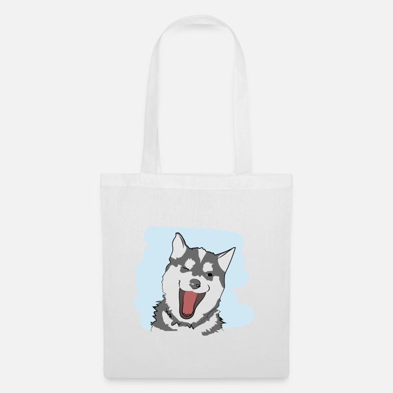 Illustrations Design "Husky Kisses" - Stoffbeutel - Weiß