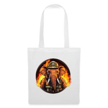 Firefighter Elephant - Tote Bag - white - Front