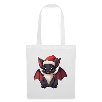 Chauves-souris Noël - Sac en tissu - blanc - Devant