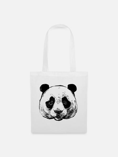 Panda - Stoffbeutel - Weiß