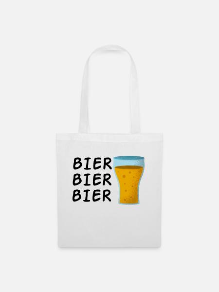 Bier Bier Bier - Stoffbeutel - Weiß