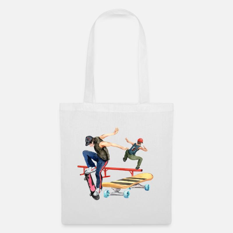Longboard Graphic - Tote Bag - white