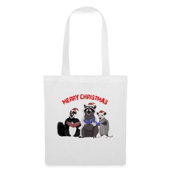 CHATS DES RUES JOYEUX NOËL - Sac en tissu - blanc - Devant