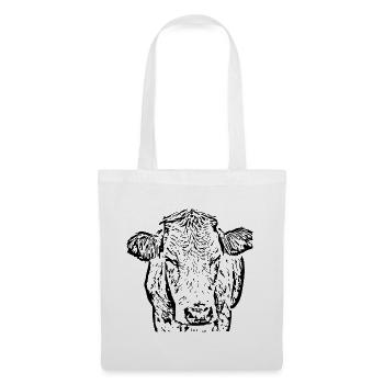 Cow Black Cow Head Gift Farmers - Tote Bag - white - Front