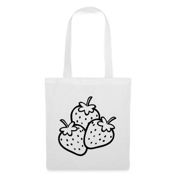Fraise douce - Sweet Strawberry - Sac en tissu - blanc - Devant