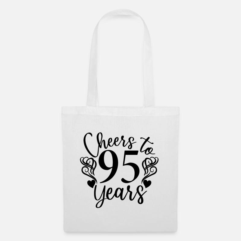 Prost auf 95 Jahre 95. Geburtstag - Stoffbeutel - Weiß