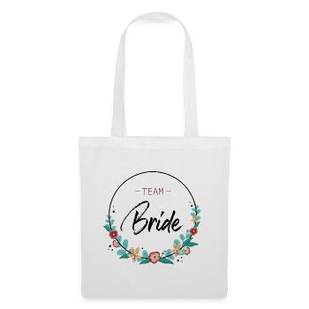 Team Bride Bachelorette Party Bridal Graphic Flower - Tote Bag - white - Front