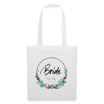 Bride to be bachelorette party bridal graphic - Tote Bag - white - Front