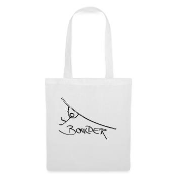 Boulder Boulder Stick Figure Grimpeur Grimpeur - Sac en tissu - blanc - Devant