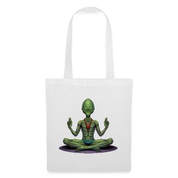 Alien Yogi - Stoffbeutel - Weiß - Vorne