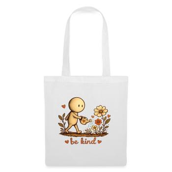 The Little Thought | Be Kind | Floral Shirt - Tote Bag - white - Front