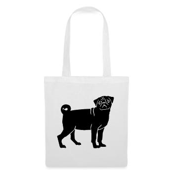 Mops - Stoffbeutel - Weiß - Vorne