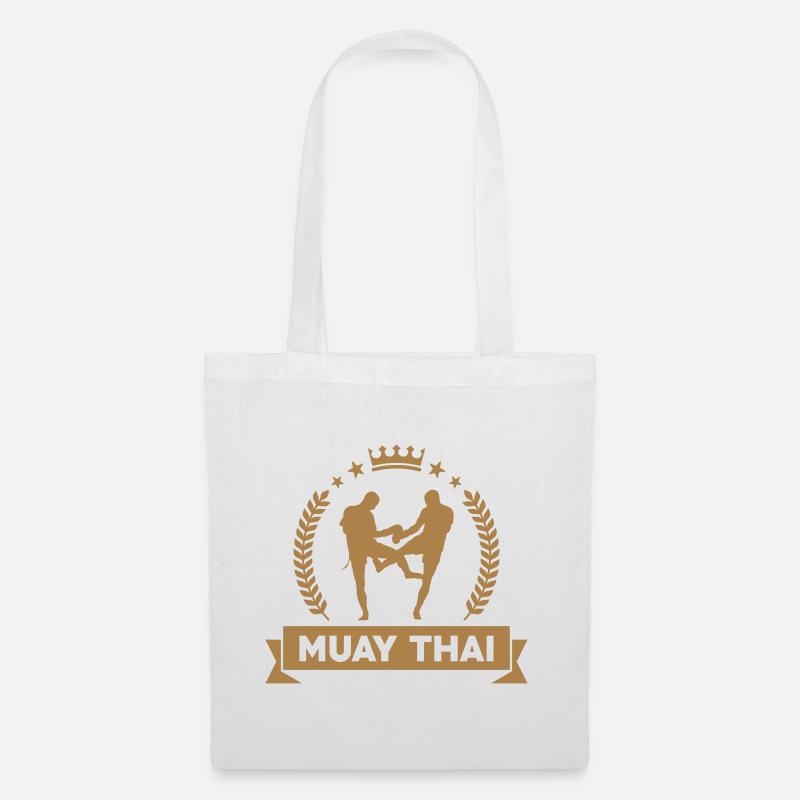 Muay Thai - Stoffbeutel - Weiß