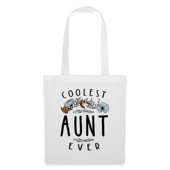 Tante la plus cool pour femme - cadeau tante - Sac en tissu - blanc - Devant