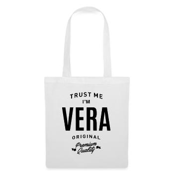 Womens Vera Personalized Name Birthday Gift - Tote Bag - white - Front