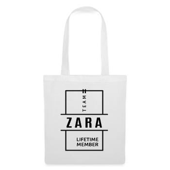 Womens Zara personalisierte Name Geburtstagsgeschenk - Stoffbeutel - Weiß - Vorne