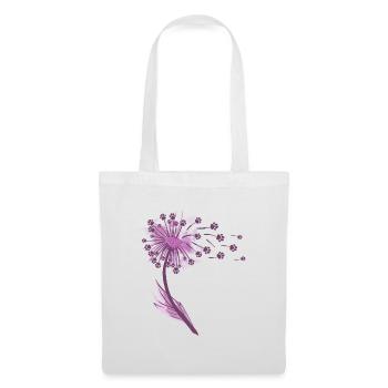 Pissenlit Pusteblume chien patte chien cadeau - Sac en tissu - blanc - Devant
