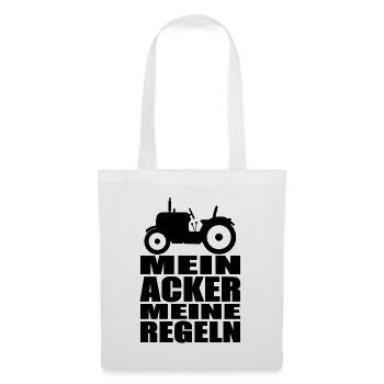 Mein Acker meine Regeln. Landwirtschaft Bauer - Stoffbeutel - Weiß - Vorne