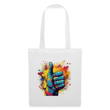 Thumbs Up Explosion – Bold Pop Art Design - Tote Bag - white - Front