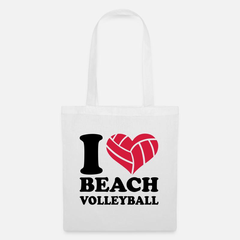 Beachvolleyball - Stoffbeutel - Weiß