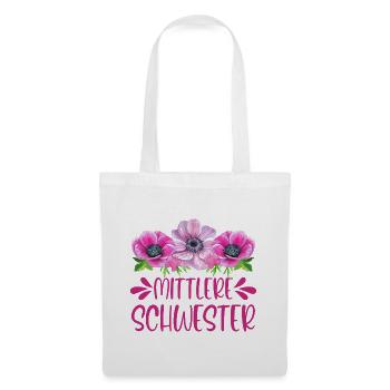 Mittlere Schwester - Stoffbeutel - Weiß - Vorne
