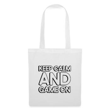 Keep calm and game on - Stoffbeutel - Weiß - Vorne