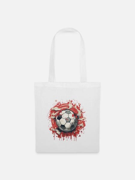 Fußball Ball - Stoffbeutel - Weiß
