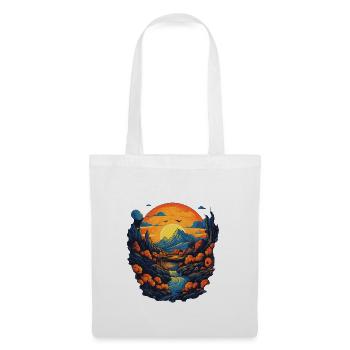 Paysage - Sac en tissu - blanc - Devant