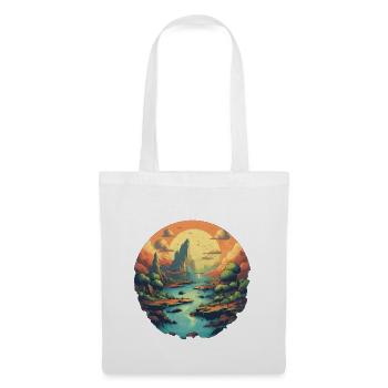 Paysage - Sac en tissu - blanc - Devant
