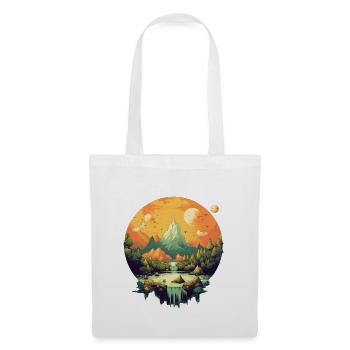 Paysage - Sac en tissu - blanc - Devant