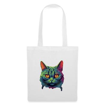 Katze - Stoffbeutel - Weiß - Vorne