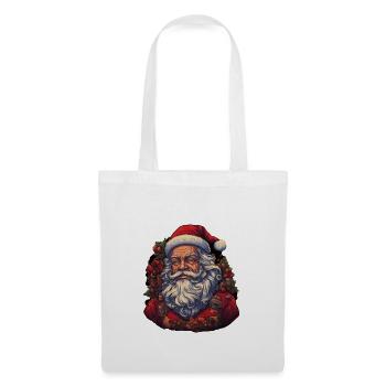 Père Noël - Sac en tissu - blanc - Devant