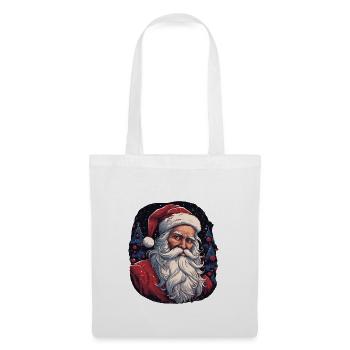 Père Noël - Sac en tissu - blanc - Devant