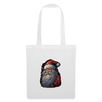 Père Noël - Sac en tissu - blanc - Devant