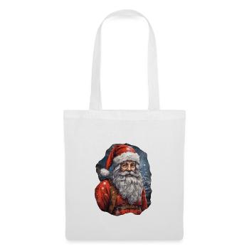 Père Noël - Sac en tissu - blanc - Devant