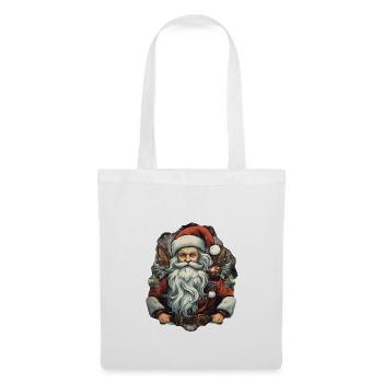 Père Noël - Sac en tissu - blanc - Devant