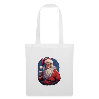 Père Noël - Sac en tissu - blanc - Devant