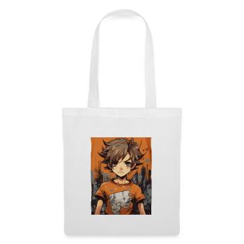 Anime Boy - Stoffbeutel - Weiß - Vorne