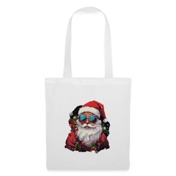 Père Noël - Sac en tissu - blanc - Devant