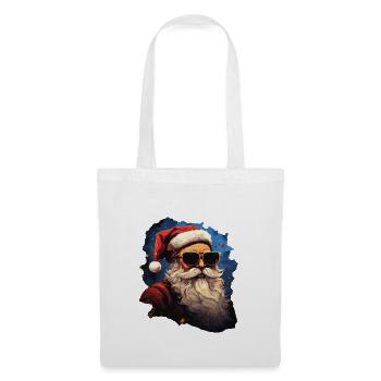 Père Noël - Sac en tissu - blanc - Devant