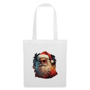 Père Noël - Sac en tissu - blanc - Devant
