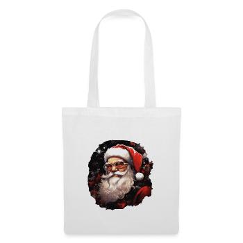Père Noël - Sac en tissu - blanc - Devant