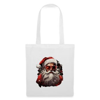 Père Noël - Sac en tissu - blanc - Devant