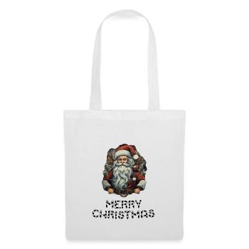 Weihnachtsmann - Marry Christmas - Stoffbeutel - Weiß - Vorne