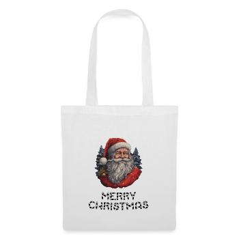 Weihnachtsmann - Marry Christmas - Stoffbeutel - Weiß - Vorne