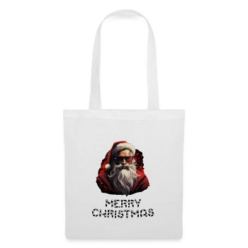 Weihnachtsmann - Marry Christmas - Stoffbeutel - Weiß - Vorne
