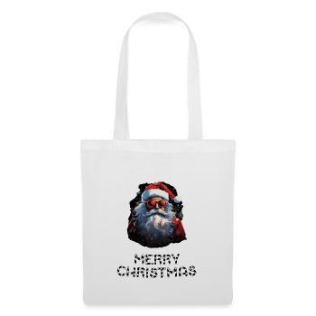 Weihnachtsmann - Marry Christmas - Stoffbeutel - Weiß - Vorne