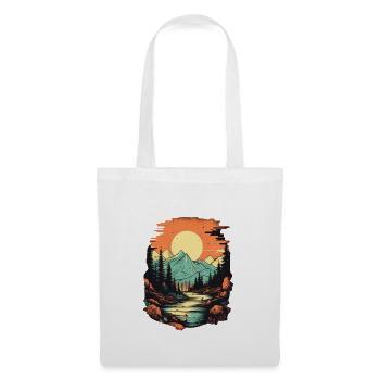 Paysage - Sac en tissu - blanc - Devant