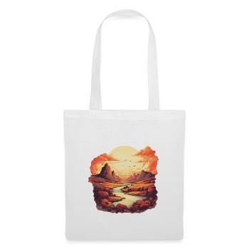 Paysage - Sac en tissu - blanc - Devant