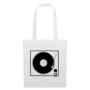 Turntable design for vinyl fans, DJs and DJanes - Tote Bag - white - Front